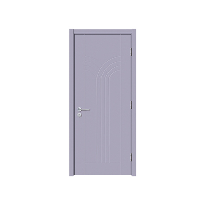 SPK-1048 Curved Lines Pattern Veneer Painted Door