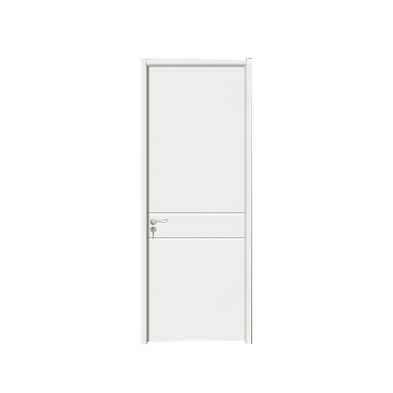 WPC-G006 White simple lines WPC Door