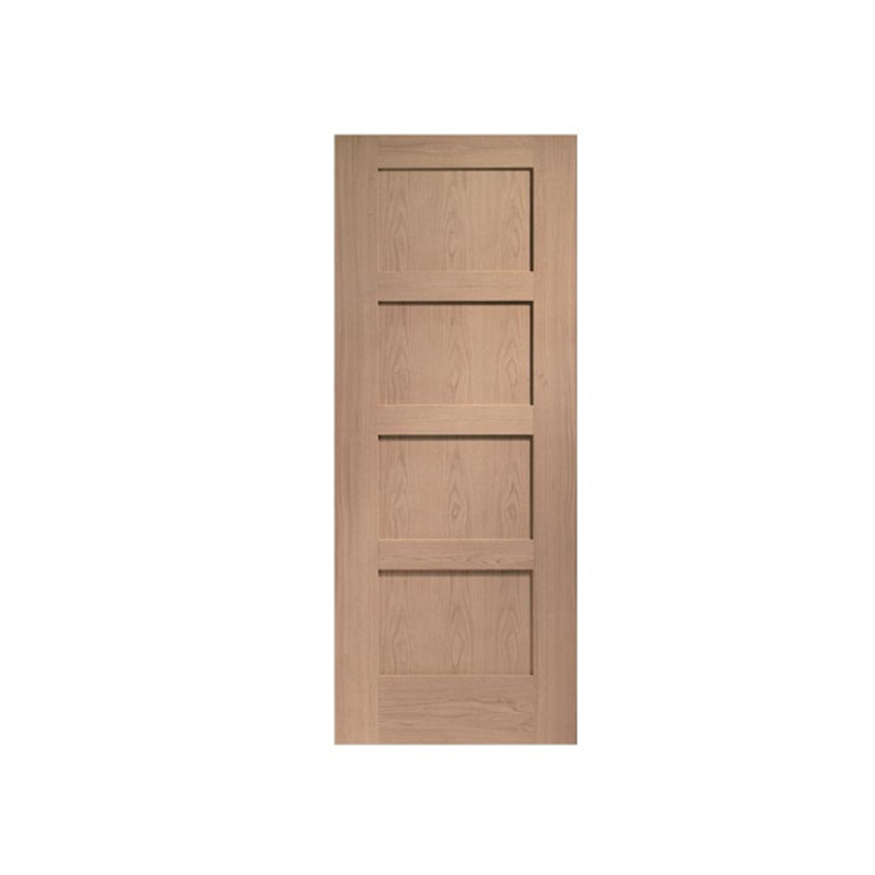NSW-22 Four rectangles Natural Solid Wood Door